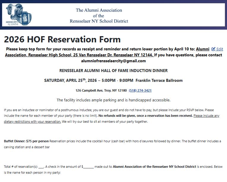 Reservation Form